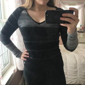 SMARTWOOL grey striped v-neck sweater size medium